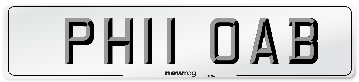 PH11 OAB Number Plate from New Reg